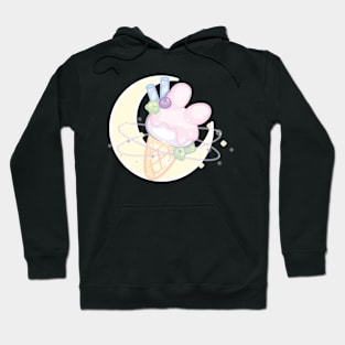 Galactic Pastel Bunny Ice Cream Cone Hoodie